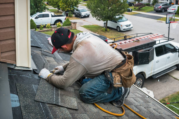 Professional Roofing technician working in Delmont, NJ